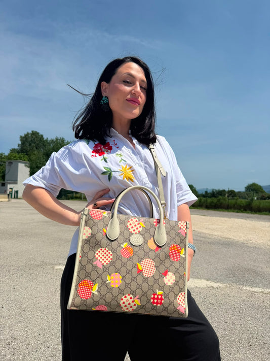 Tote Gucci GG Supreme Les Pommes