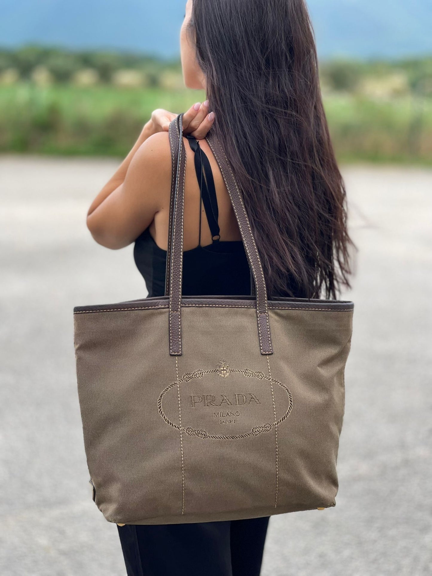 Shopper Jacquard Prada