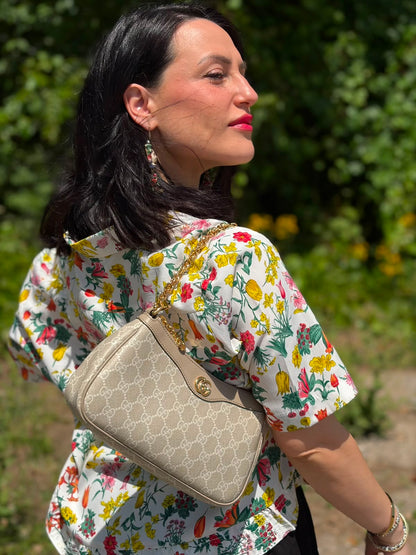 Borsa Gucci Ophidia GG beige misura piccola