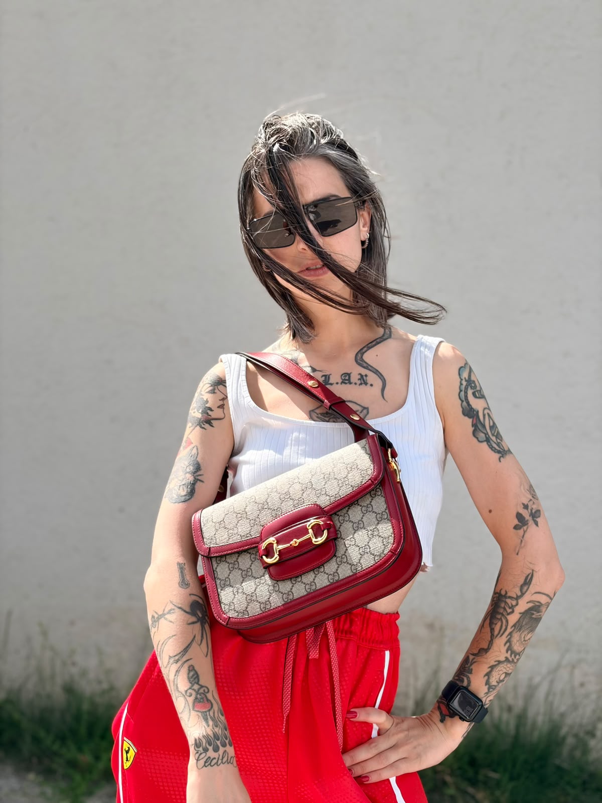 Borsa Gucci Horsebit 1955 misura media