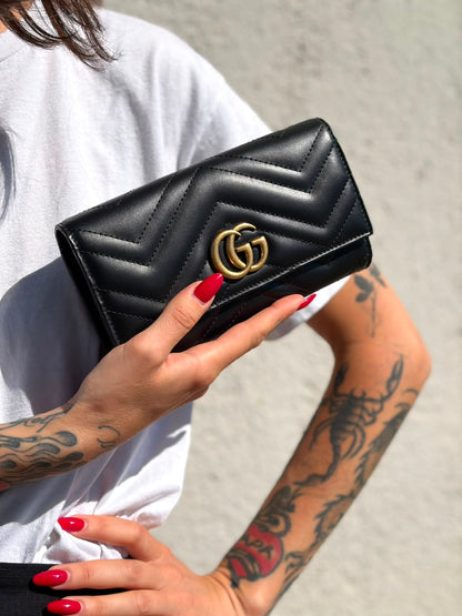 Portafoglio Gucci Marmont nero