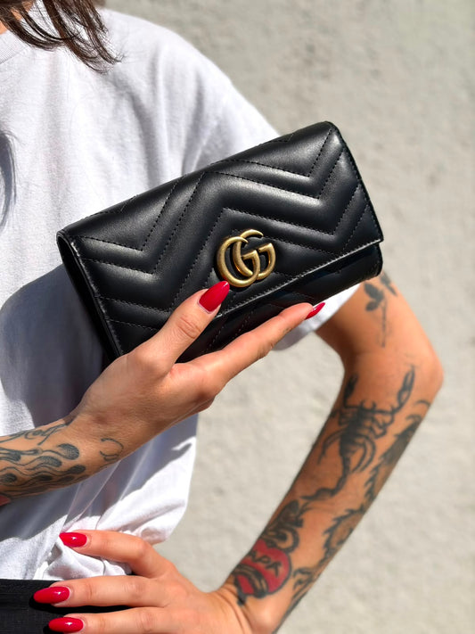 Portafoglio Gucci Marmont nero