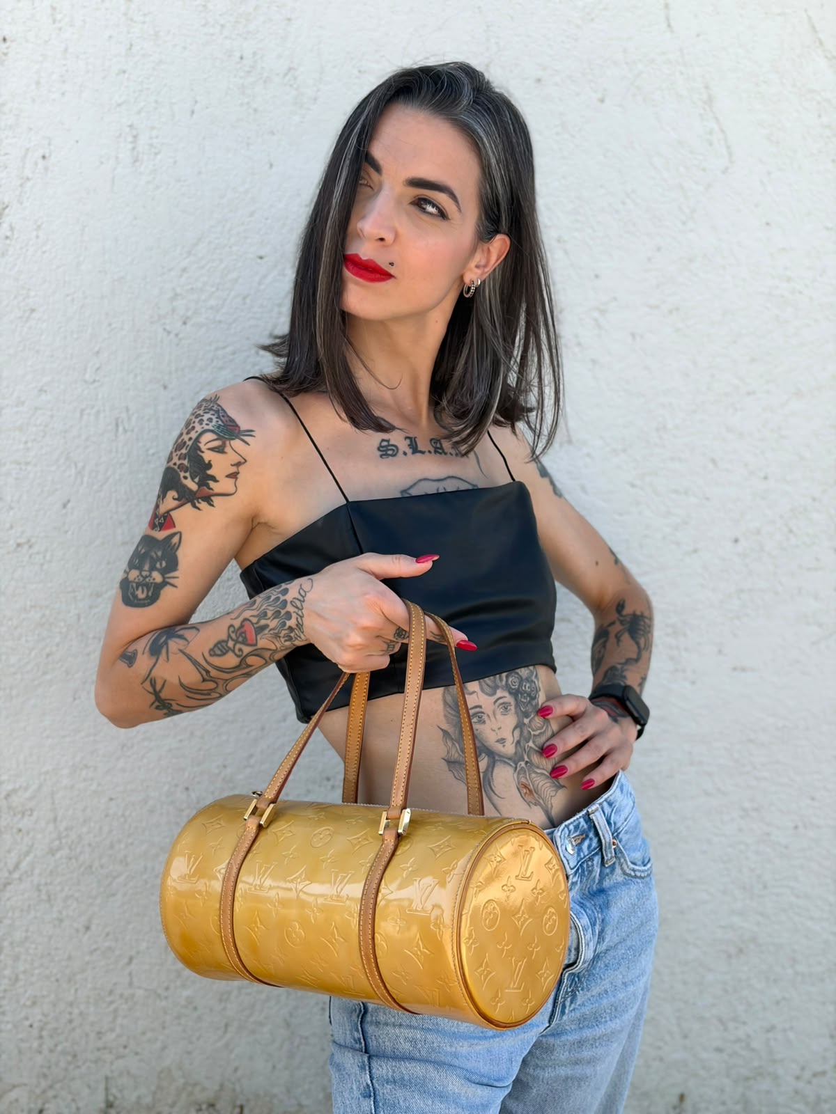 Borsa Papillon vernis Louis Vuitton