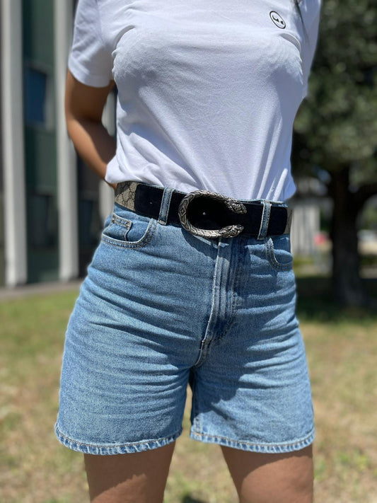 Cintura Gucci GG tg 40 camoscio