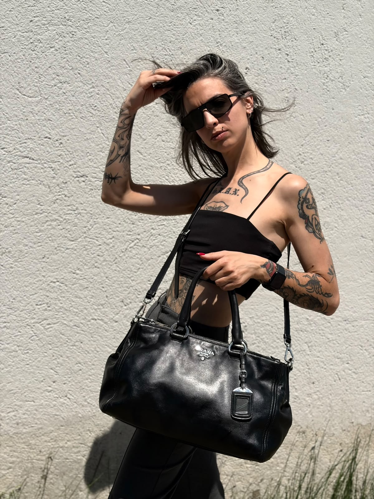 Satchel Prada nera