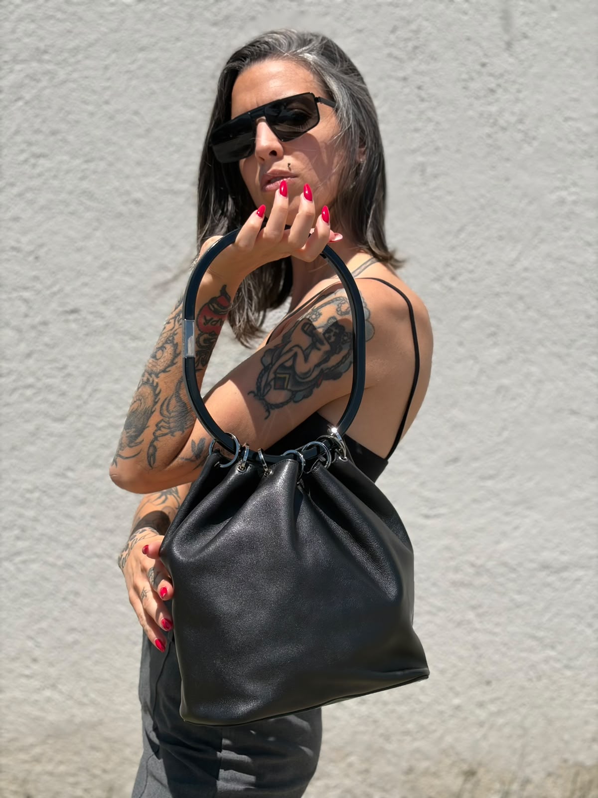 Tote Gucci Ring nero