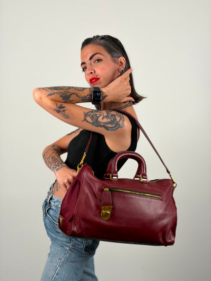 Satchel Prada bordeaux