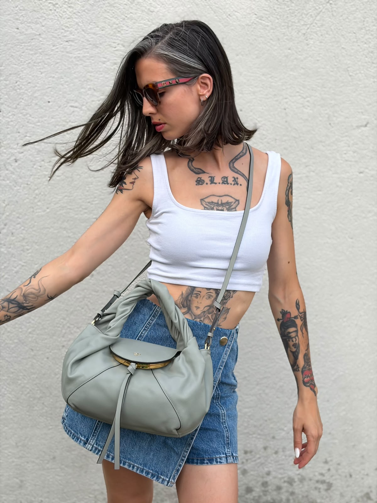 Fendi Spy Small Leather Green