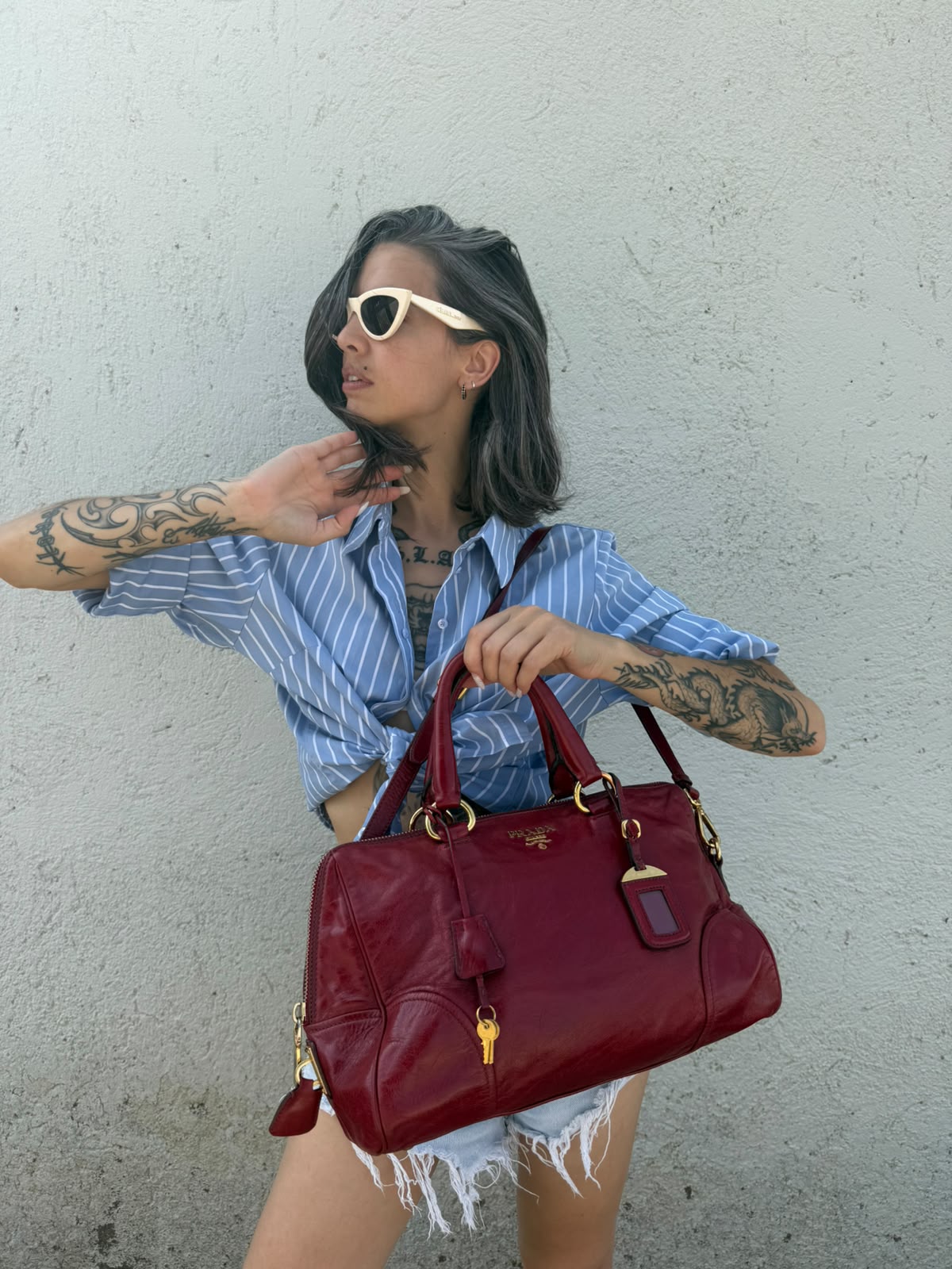 Tote Prada bordeaux