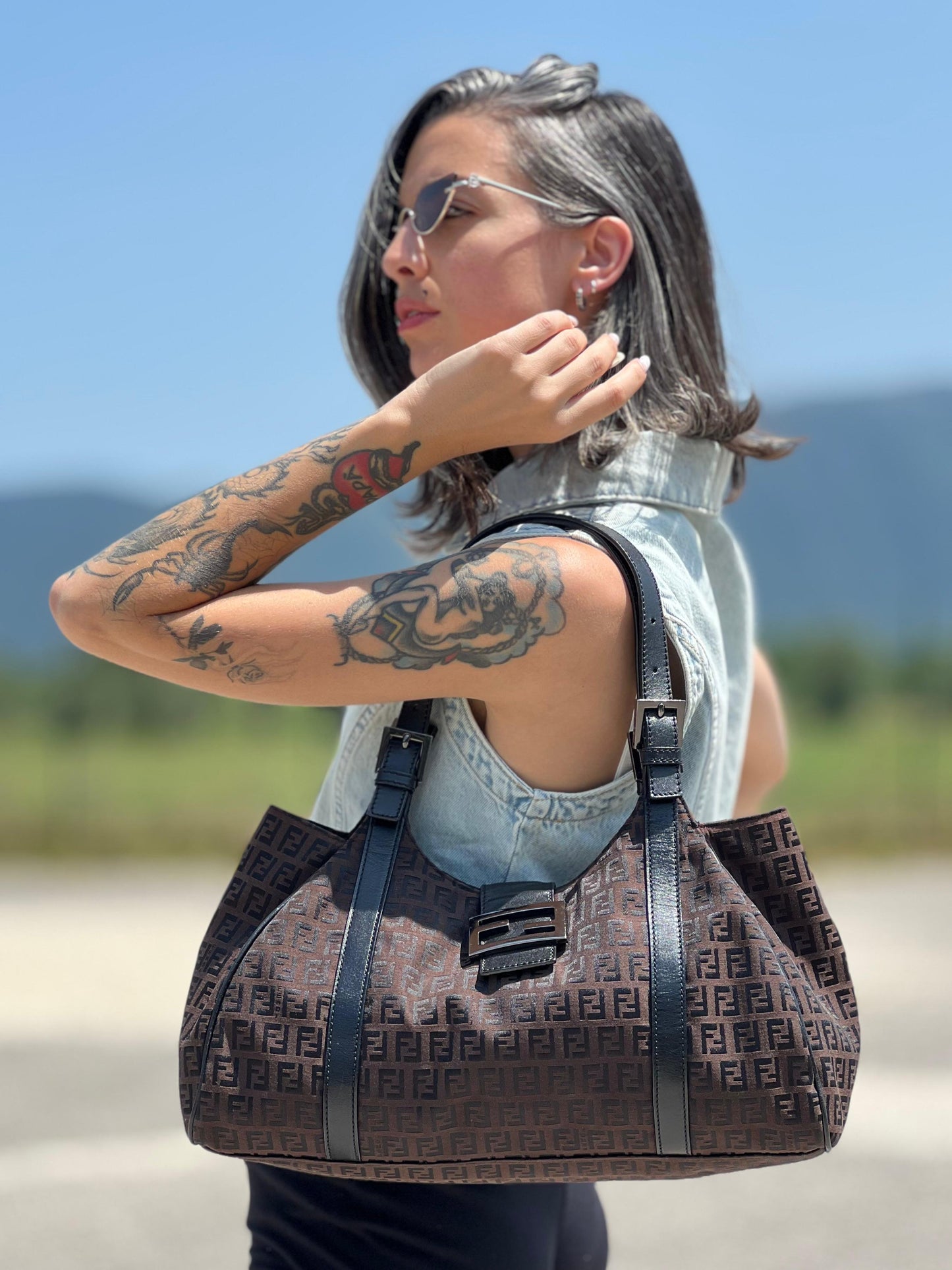 Hobo Fendi Zucchino marrone