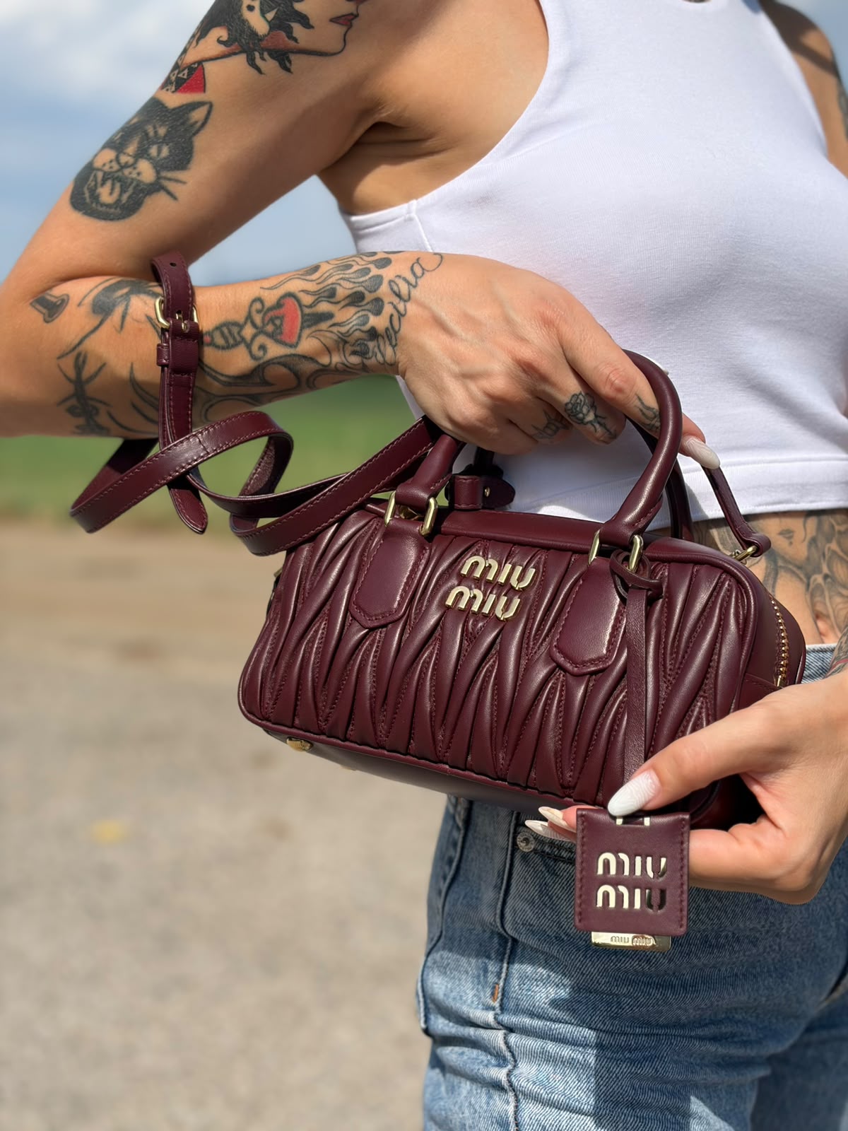 Borsa Arcadie matelassé Miu Miu regular