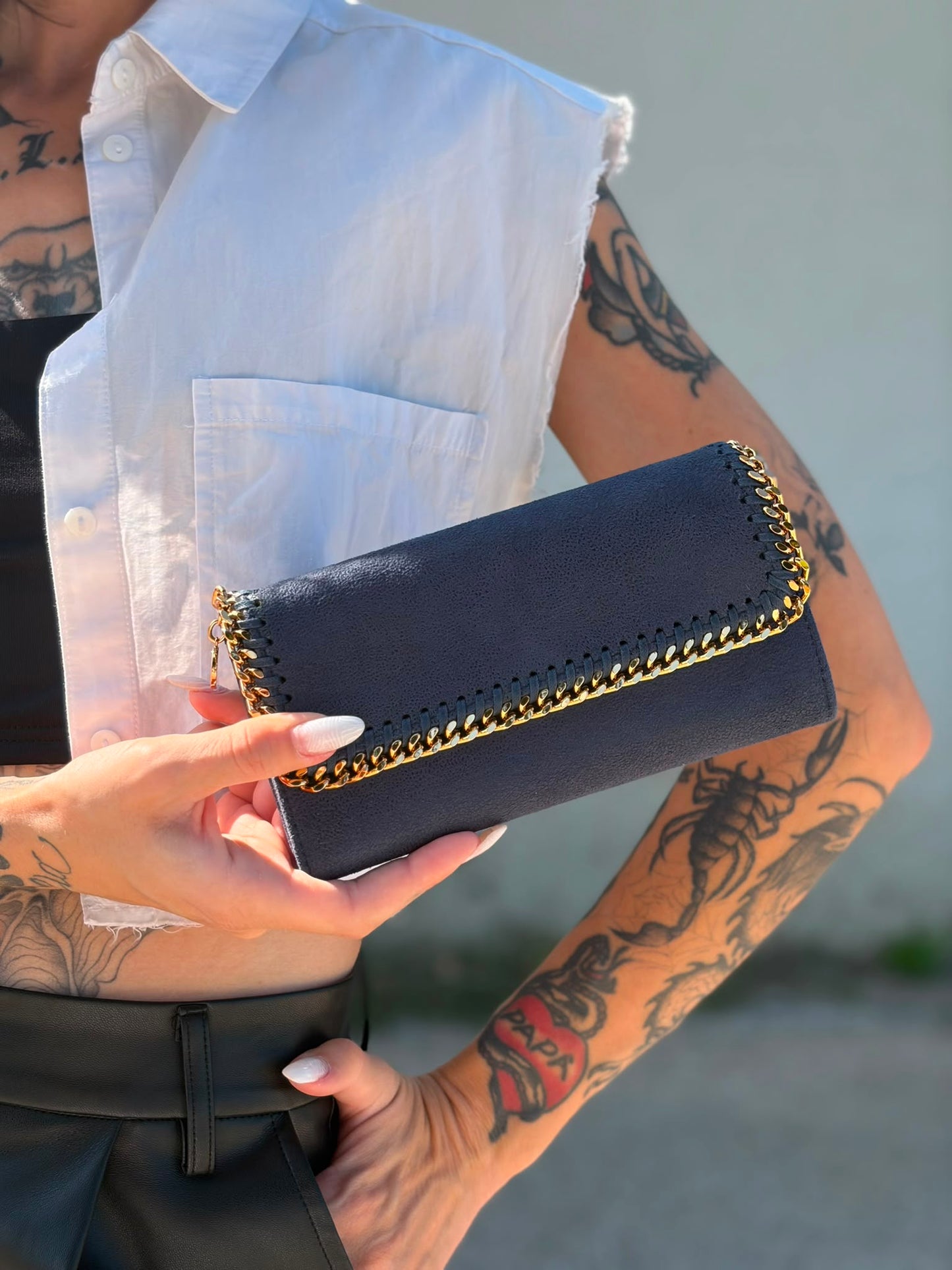 Portafoglio Stella McCartney blu