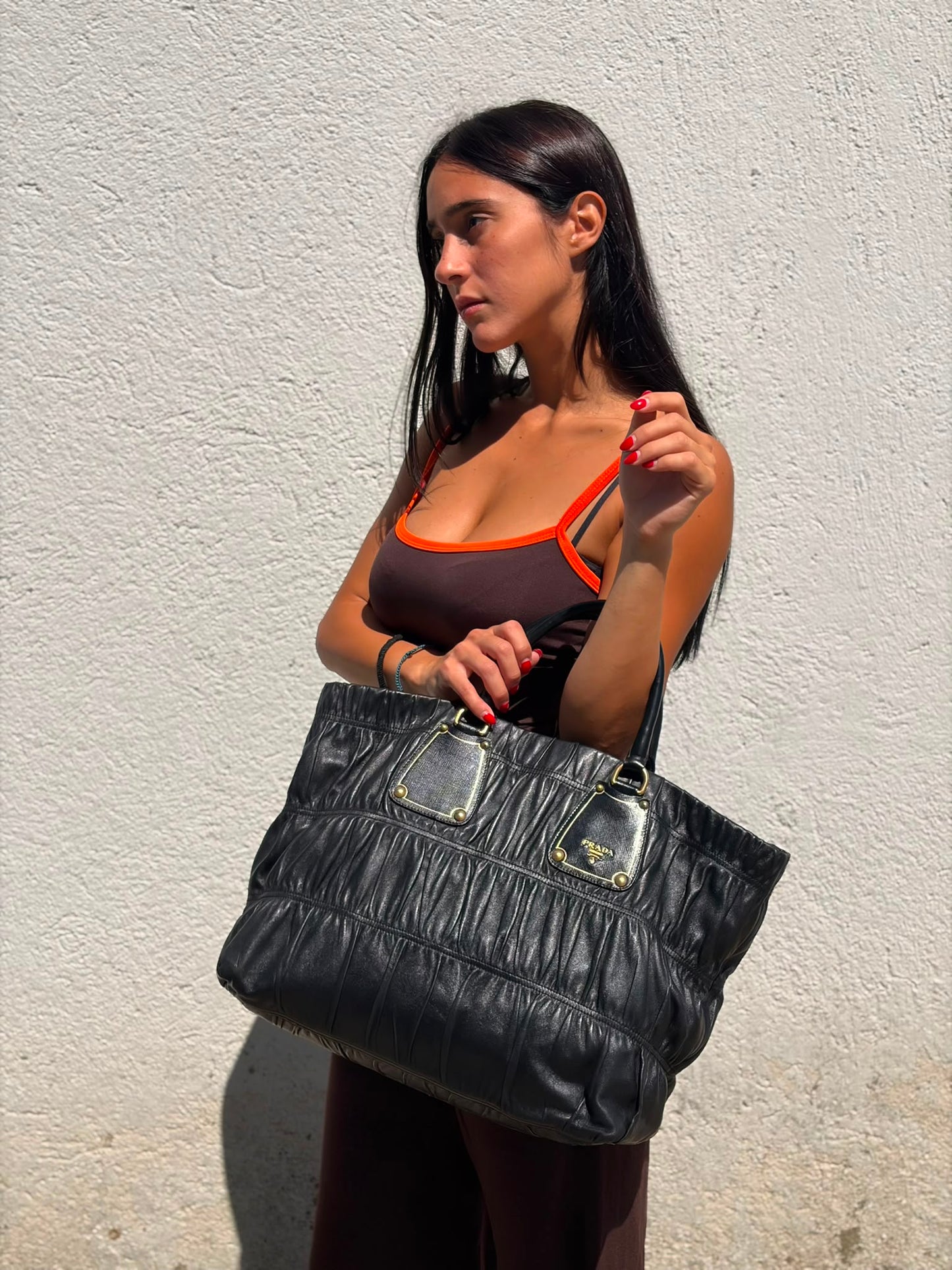 Borsa Prada gaufré