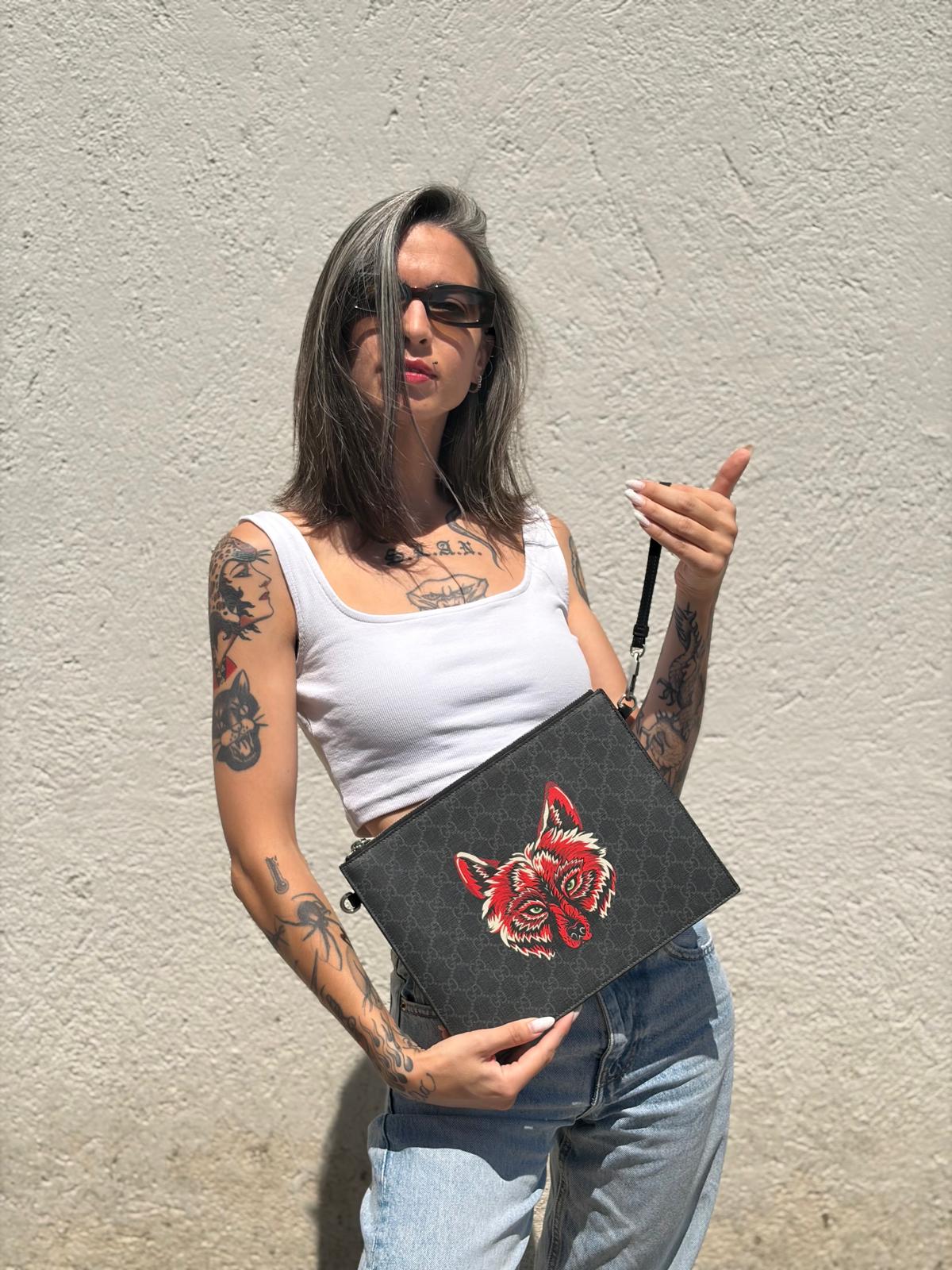 Pochette Gucci GG lupo