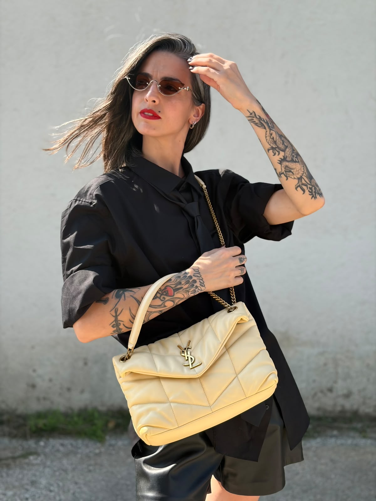Borsa Loulou Puffer Small Saint Laurent