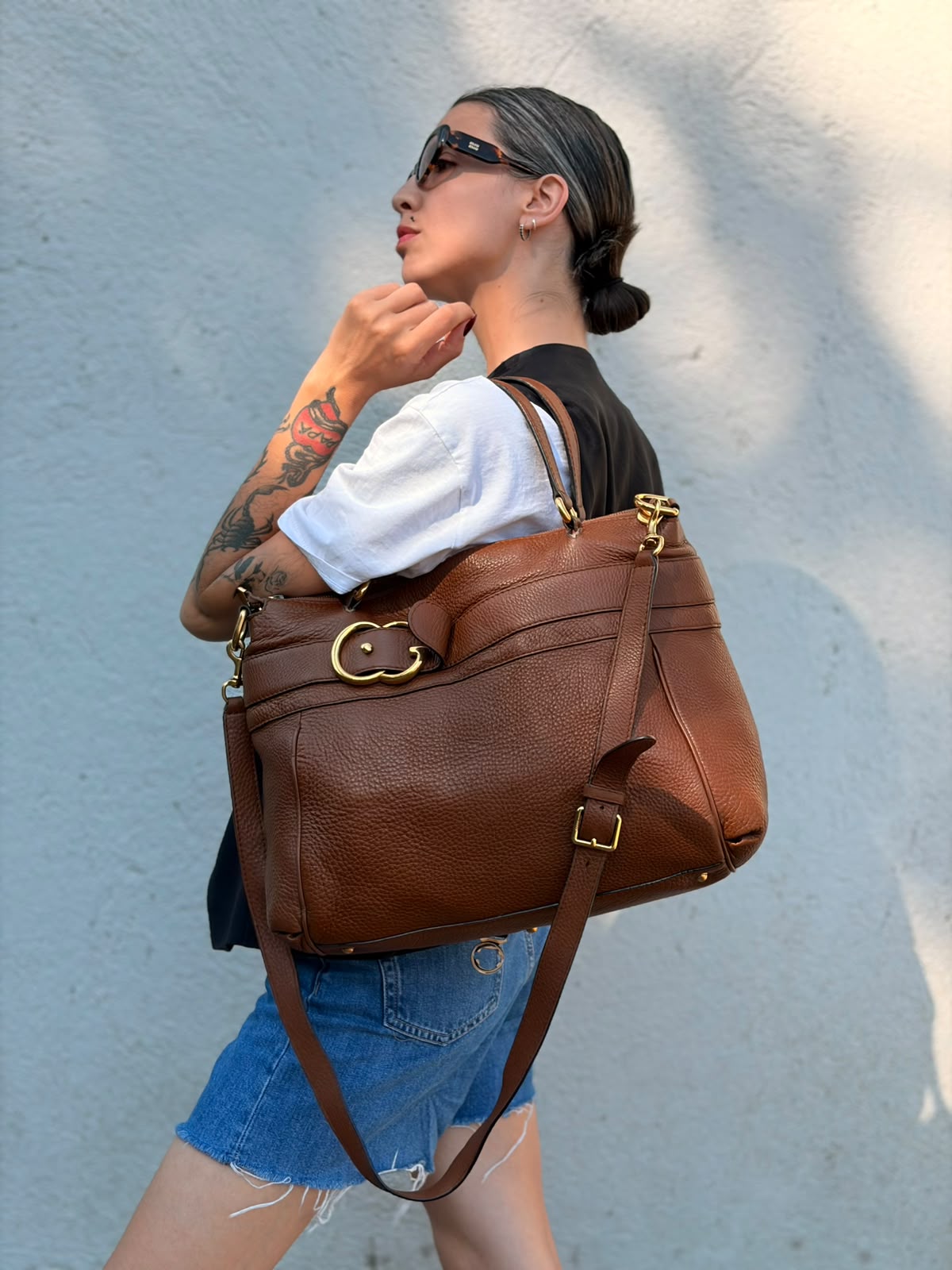 Shopper Ride Gucci marrone