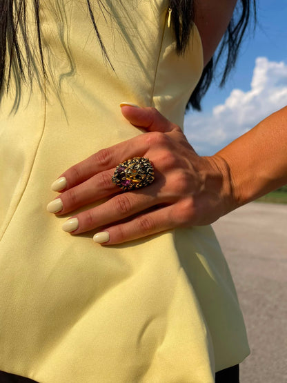 Anello Gucci testa di leone