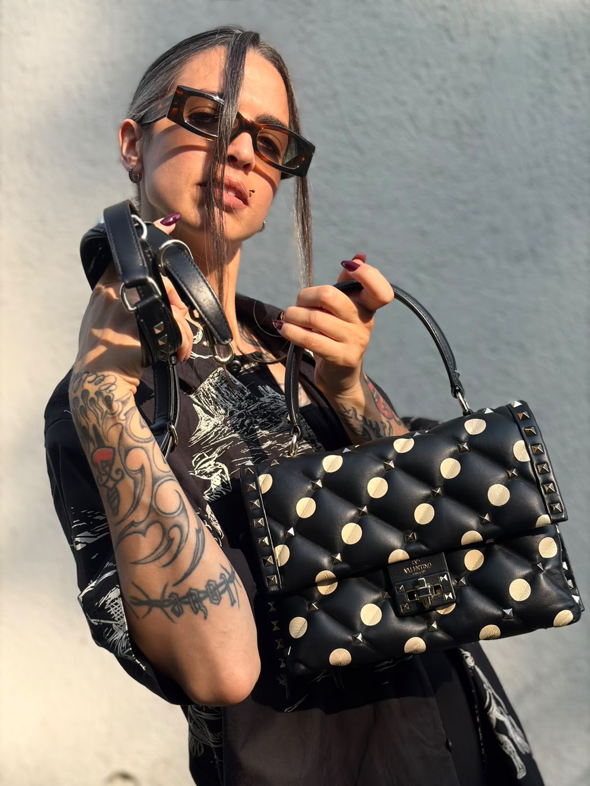 Borsa Valentino Garavani Candystud pois