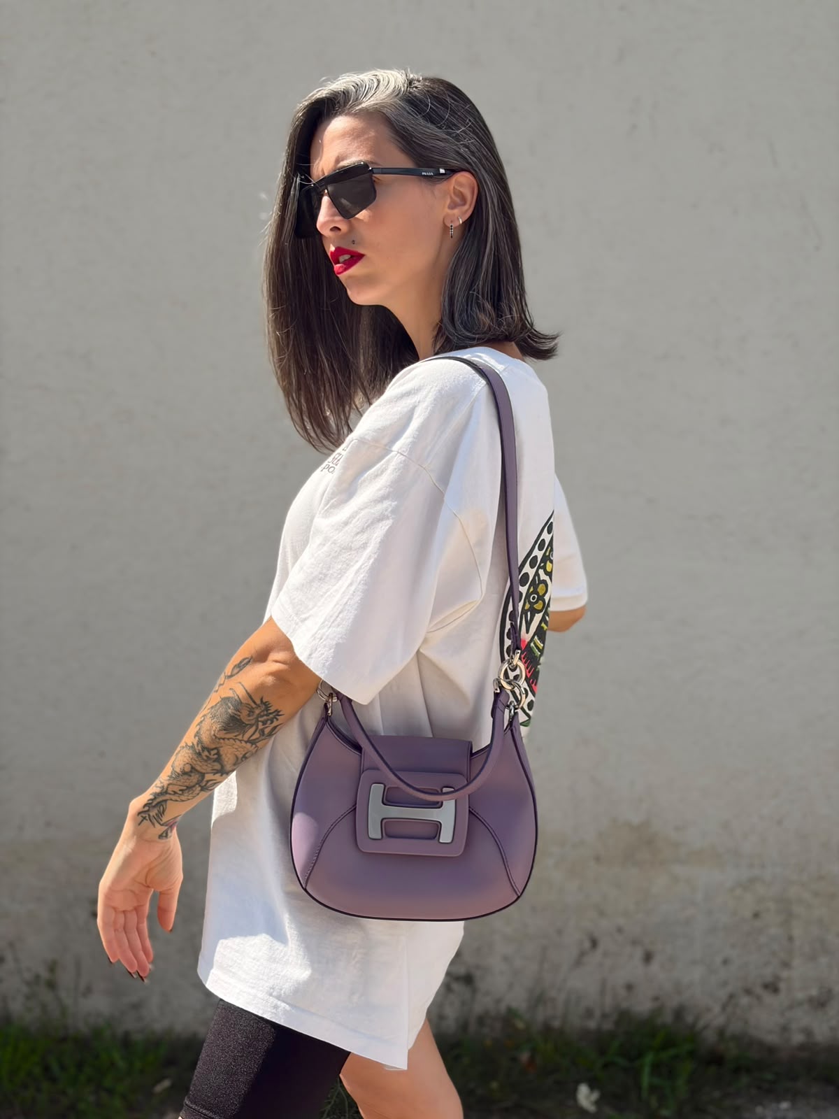 Mini Hobo H-Bag Hogan lilla