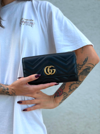Portafoglio Gucci Marmont nero