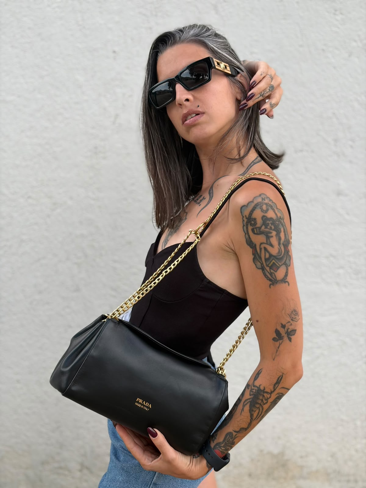 Borsa Tumulte Prada nera