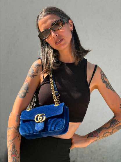 Borsa Gucci Marmont velvet misura piccola