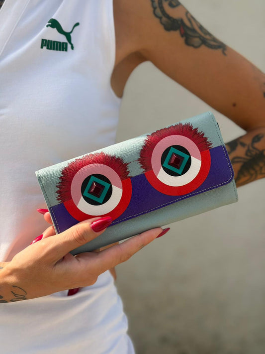 Portafoglio Fendi Monster Eye Continental