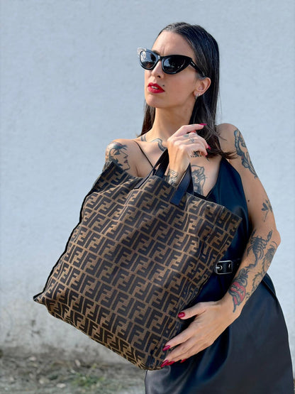 Sac Plat Fendi Zucca tabacco