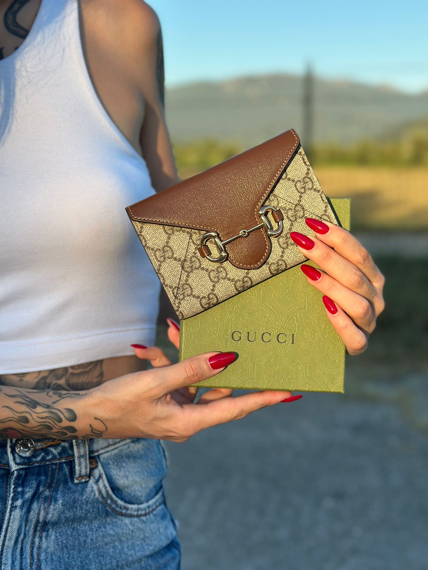 Porta documenti Gucci Horsebit 1955