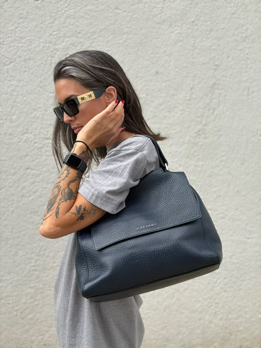 Borsa Orciani Sveva blu notte media