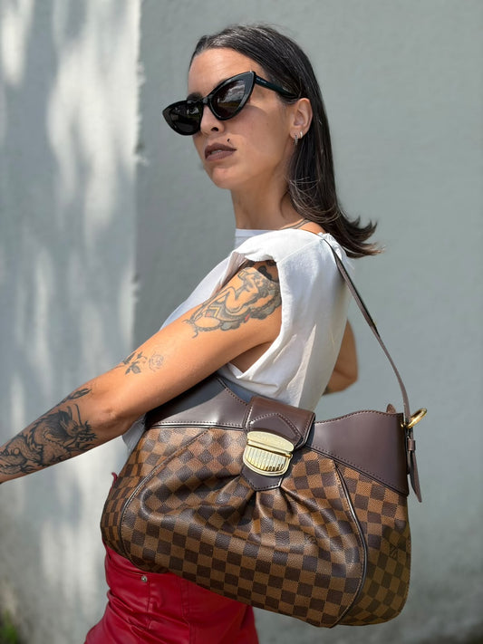 Borsa LV Sistina Damier Ébène