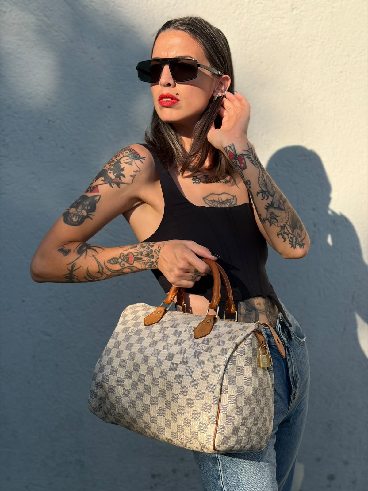 Speedy 30 Damier Azur Louis Vuitton