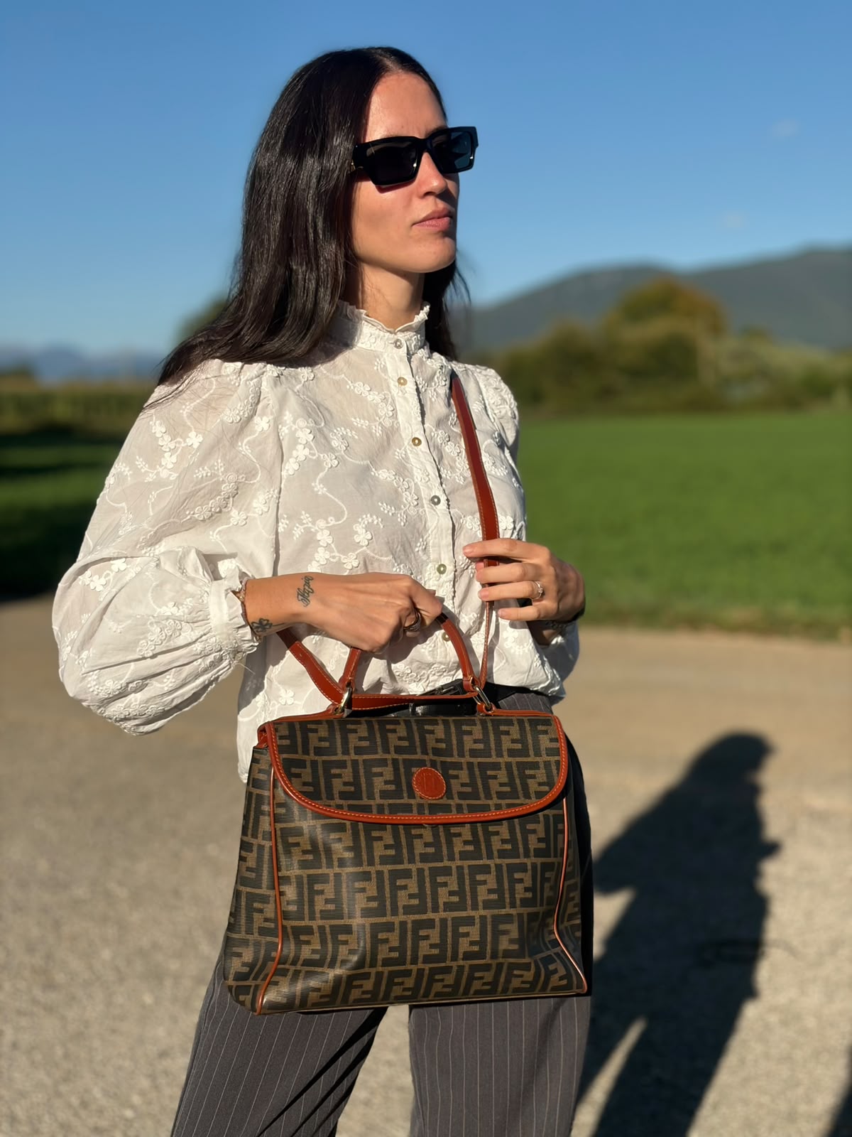 Satchel Fendi zucca vintage