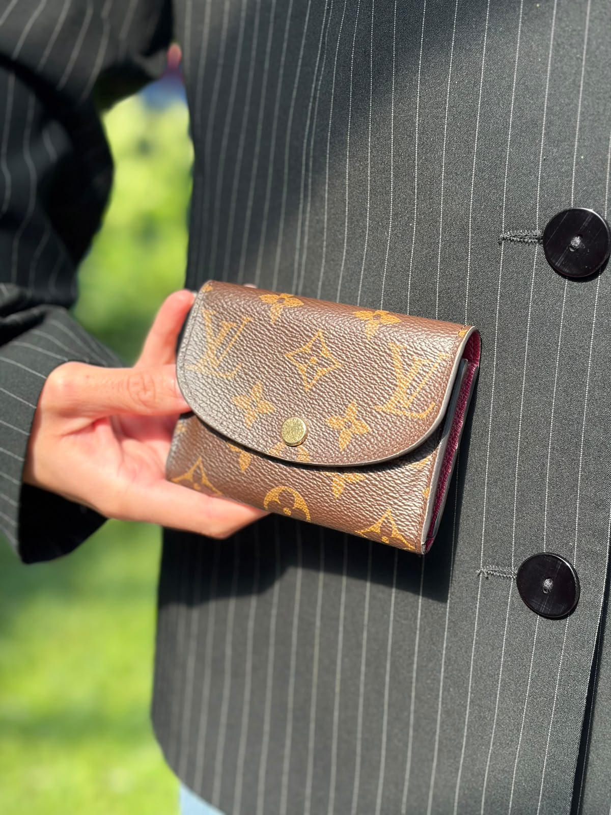 Portamonete Rosalie Louis Vuitton personalizzato
