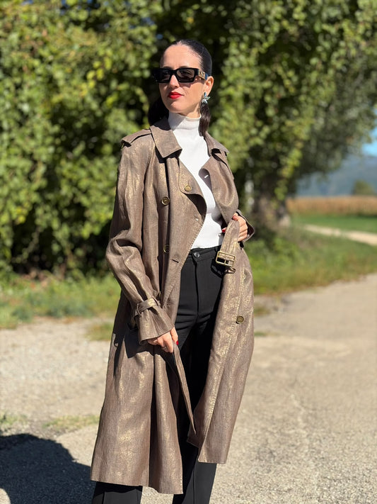 Trench Burberry lino tg.46