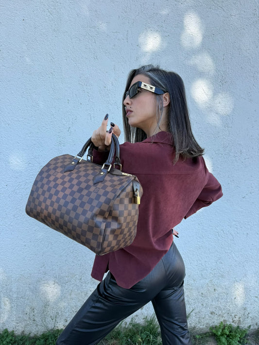 Speedy 30 Damier Ébène Louis Vuitton