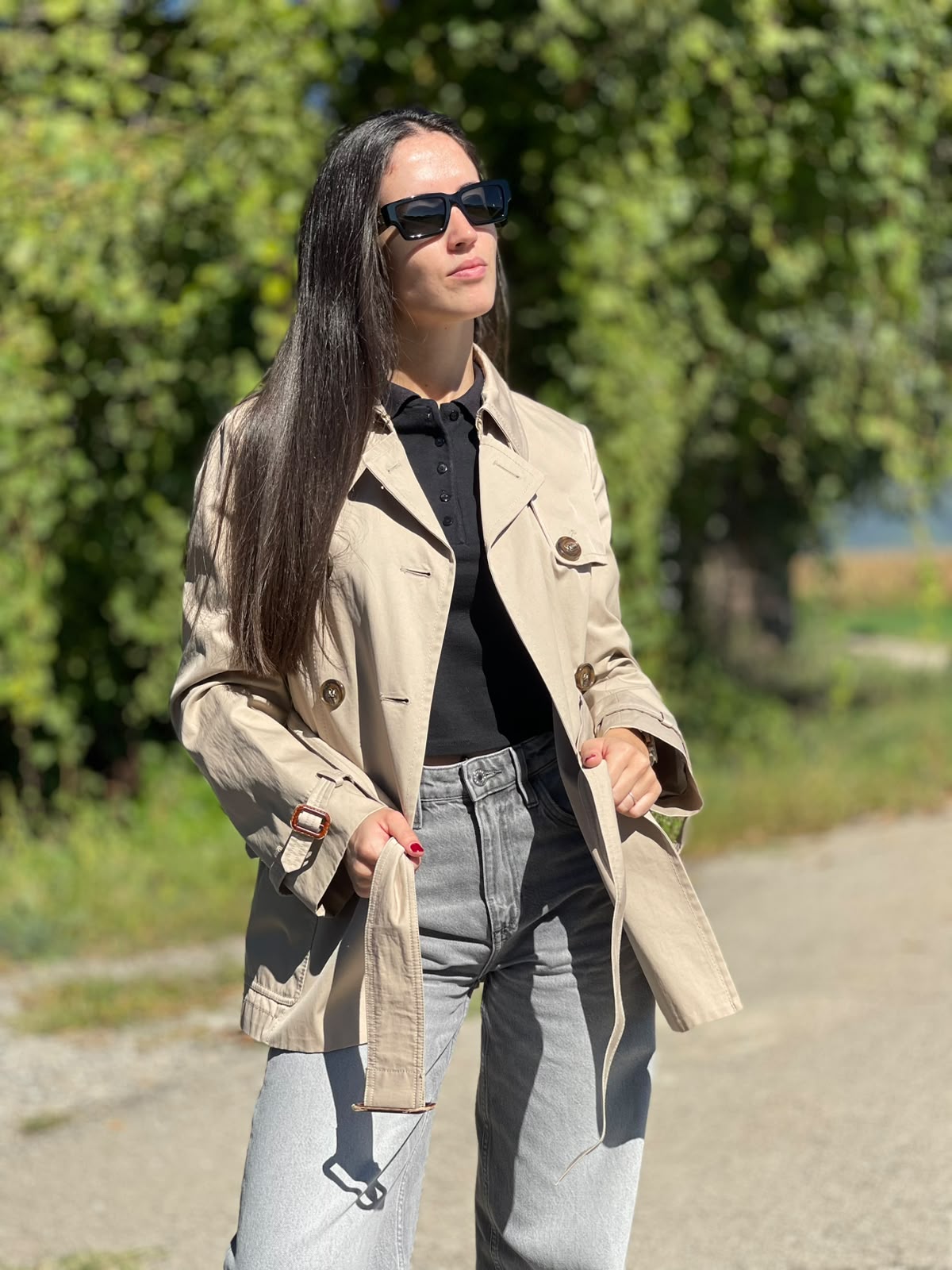 Trench corto beige Max Mara Weekend Tg 40