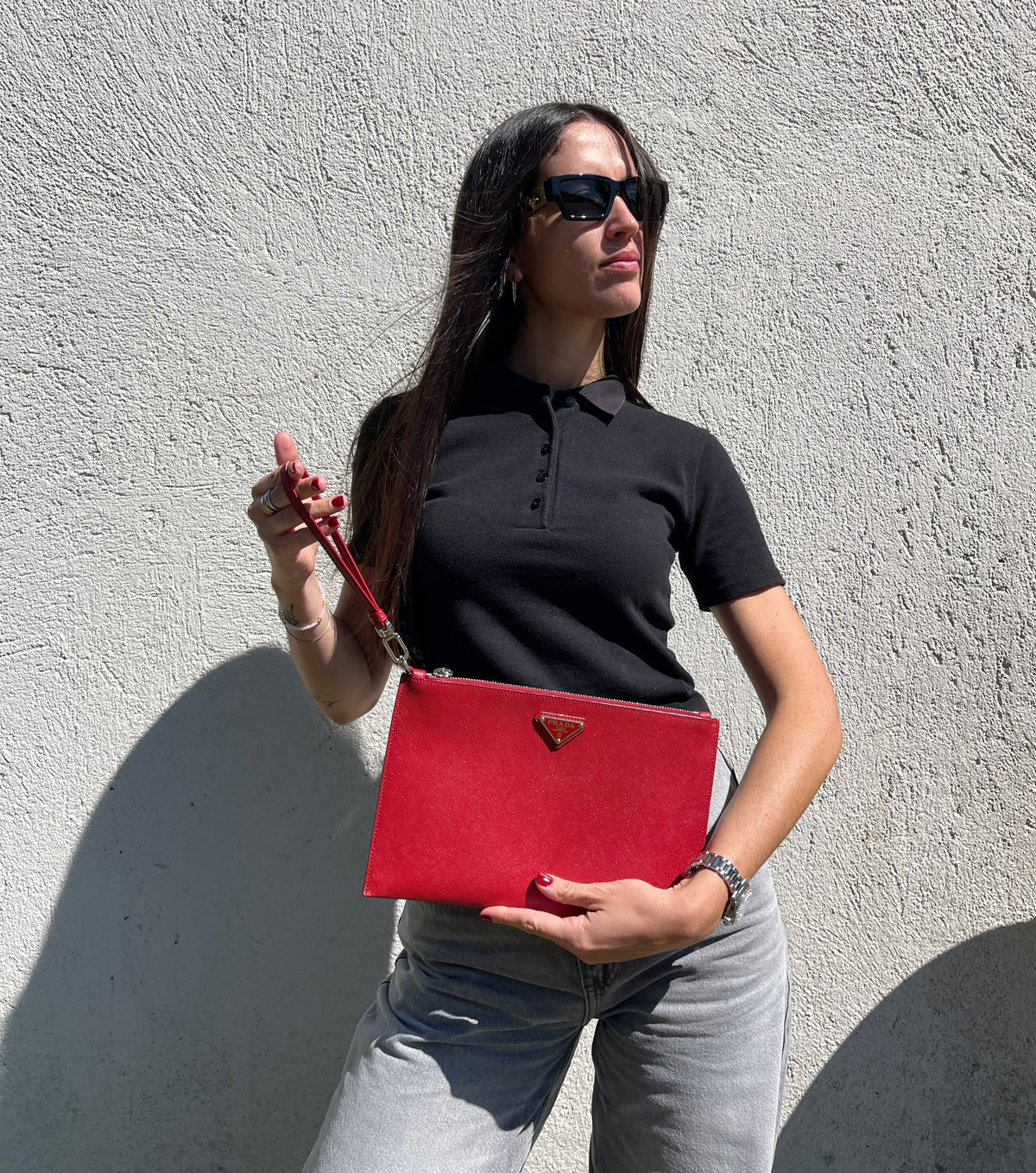 Pochette Prada rossa