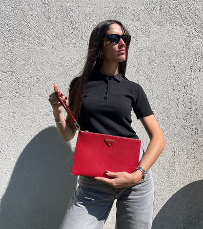 Pochette Prada rossa