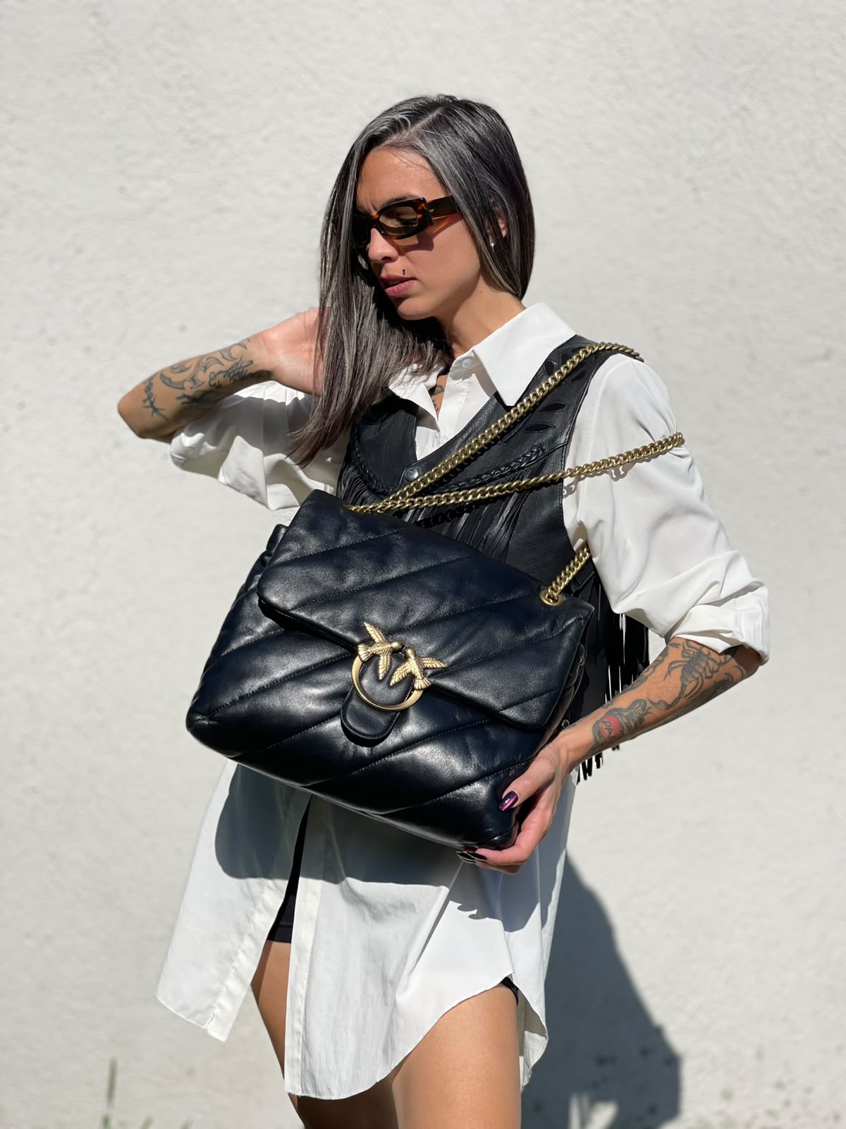 Borsa Pinko Maxi Love puff