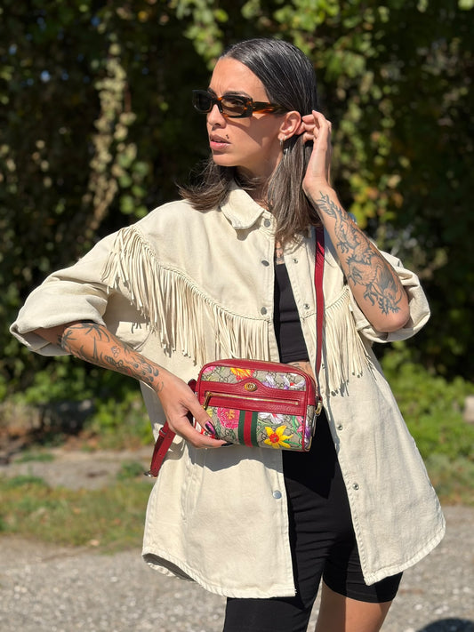 Borsa Gucci Ophidia Flora rossa