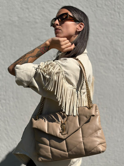 Borsa Saint Laurent Loulou Puffer media