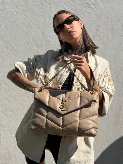Borsa Saint Laurent Loulou Puffer media