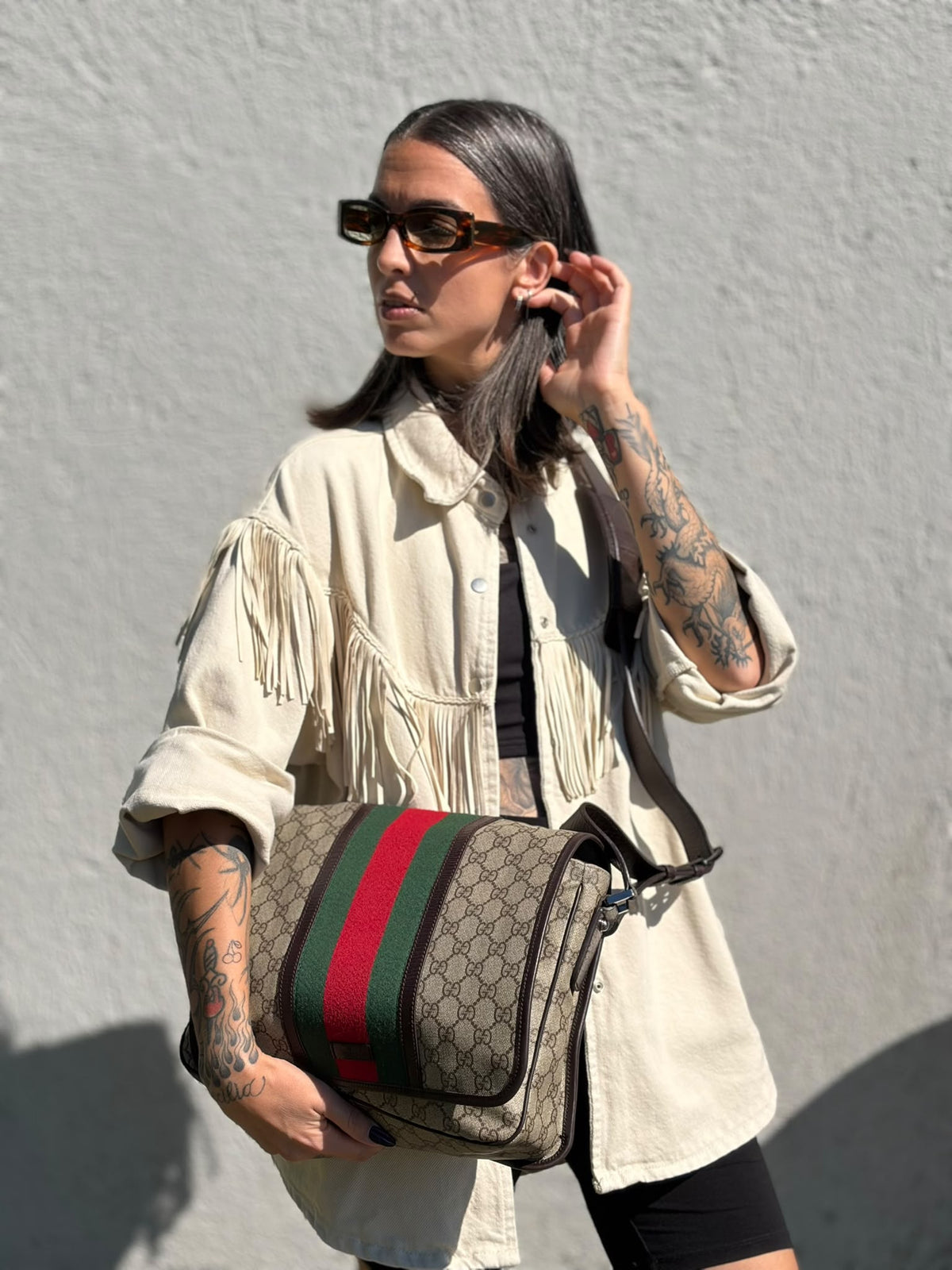 Tracolla Gucci GG Web
