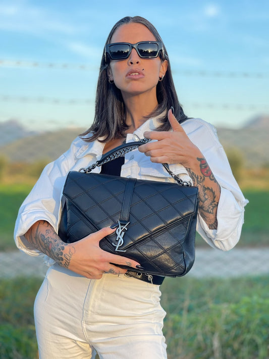 Borsa College Saint Laurent trapuntata