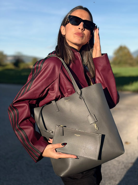 Shopping Saint Laurent grigia
