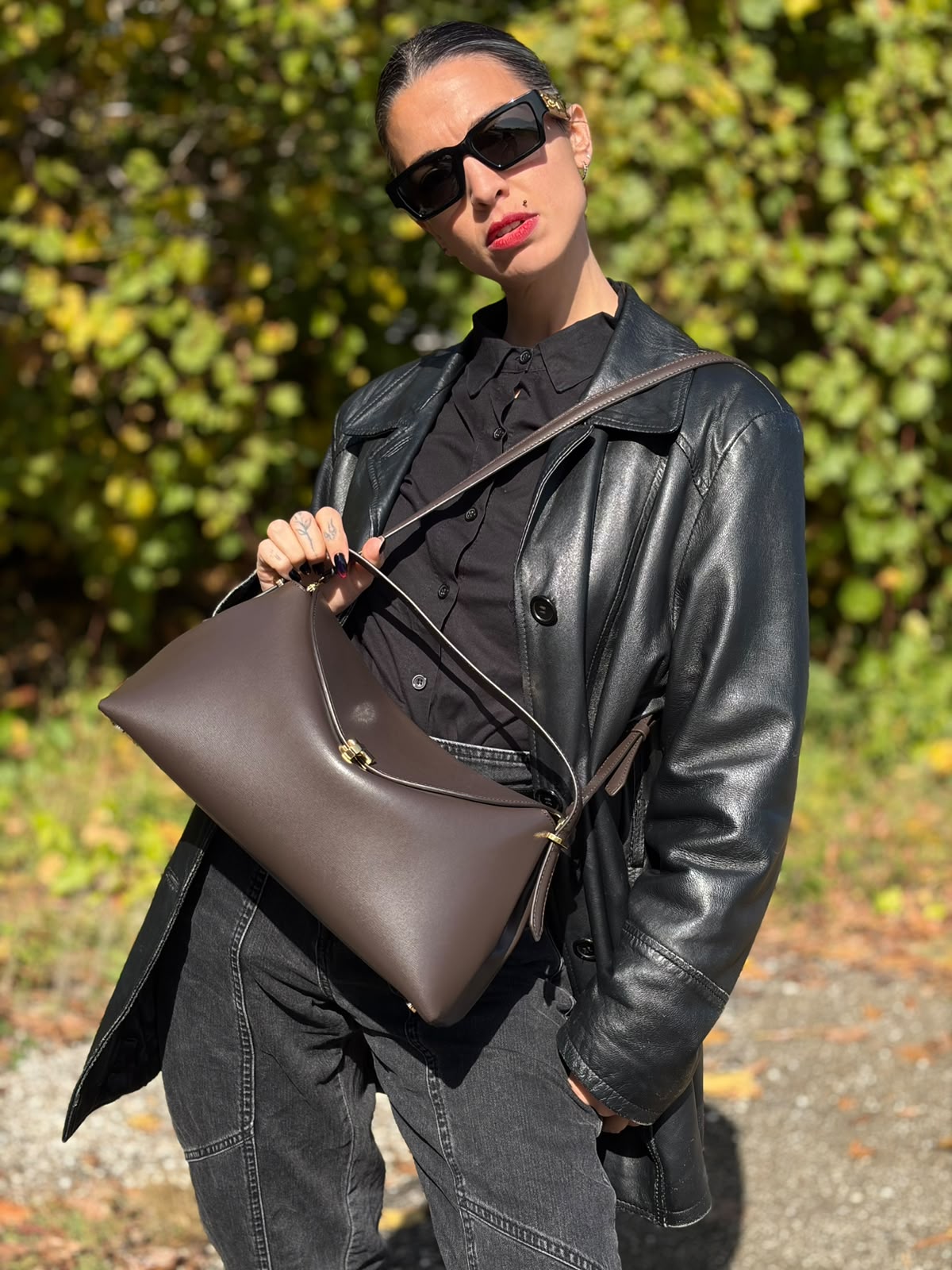 Borsa T-Lock TOTEME marrone