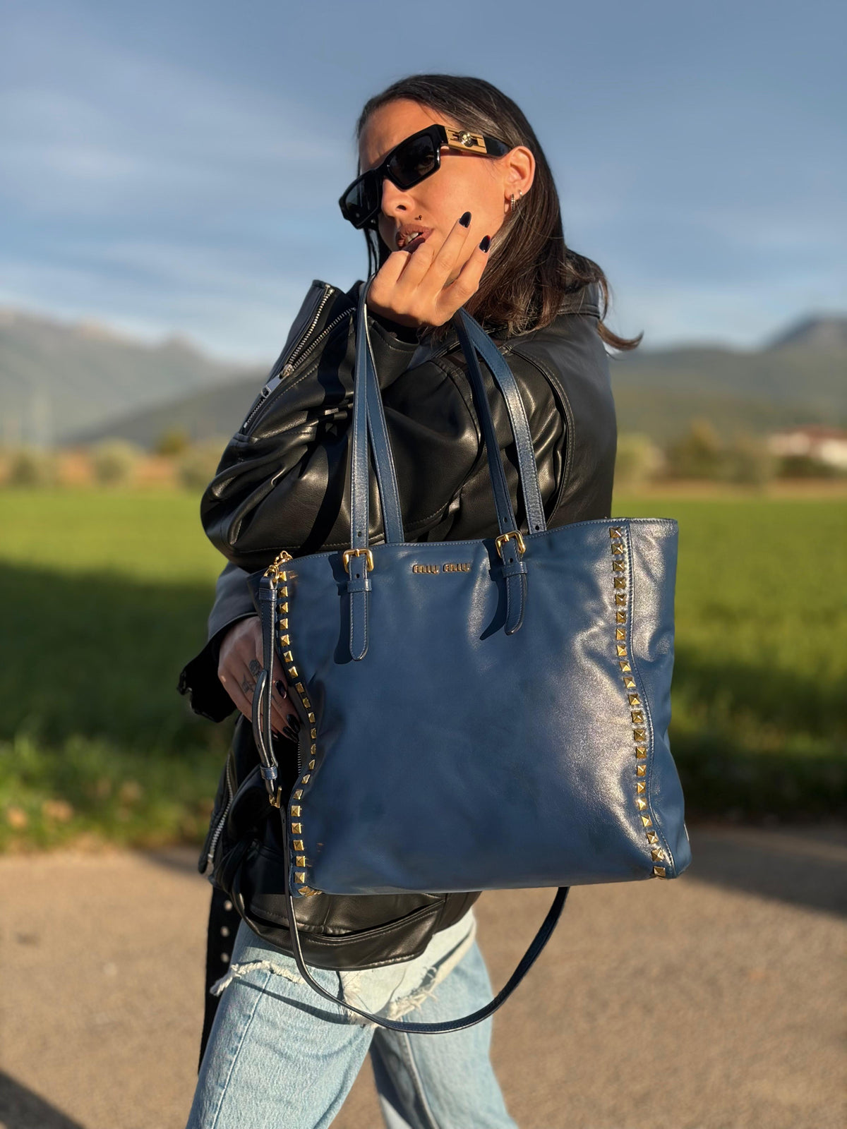 Shopper Miu Miu blu