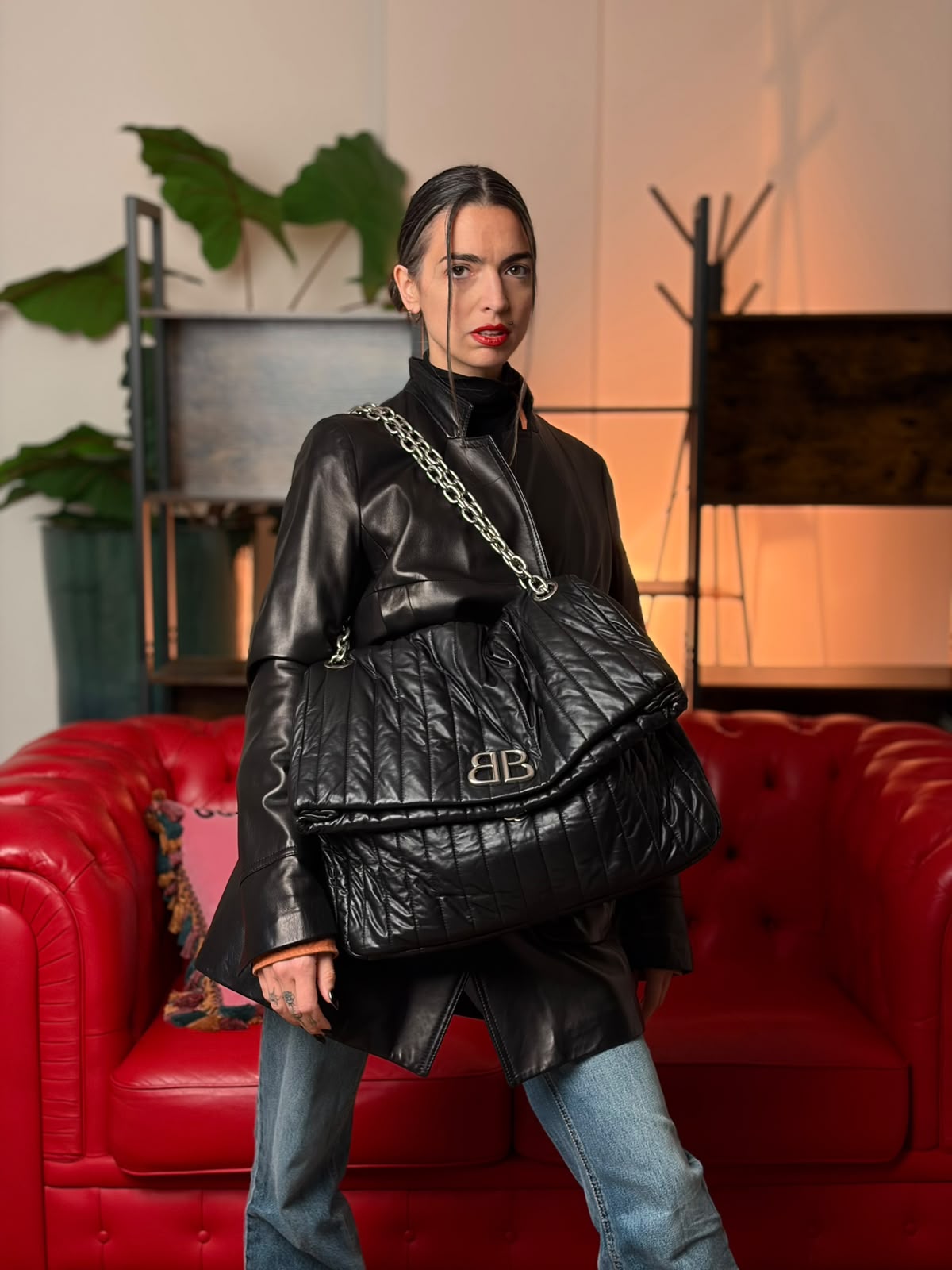 Borsa Monaco Balenciaga (pelle, nero) – foto 1 di 14