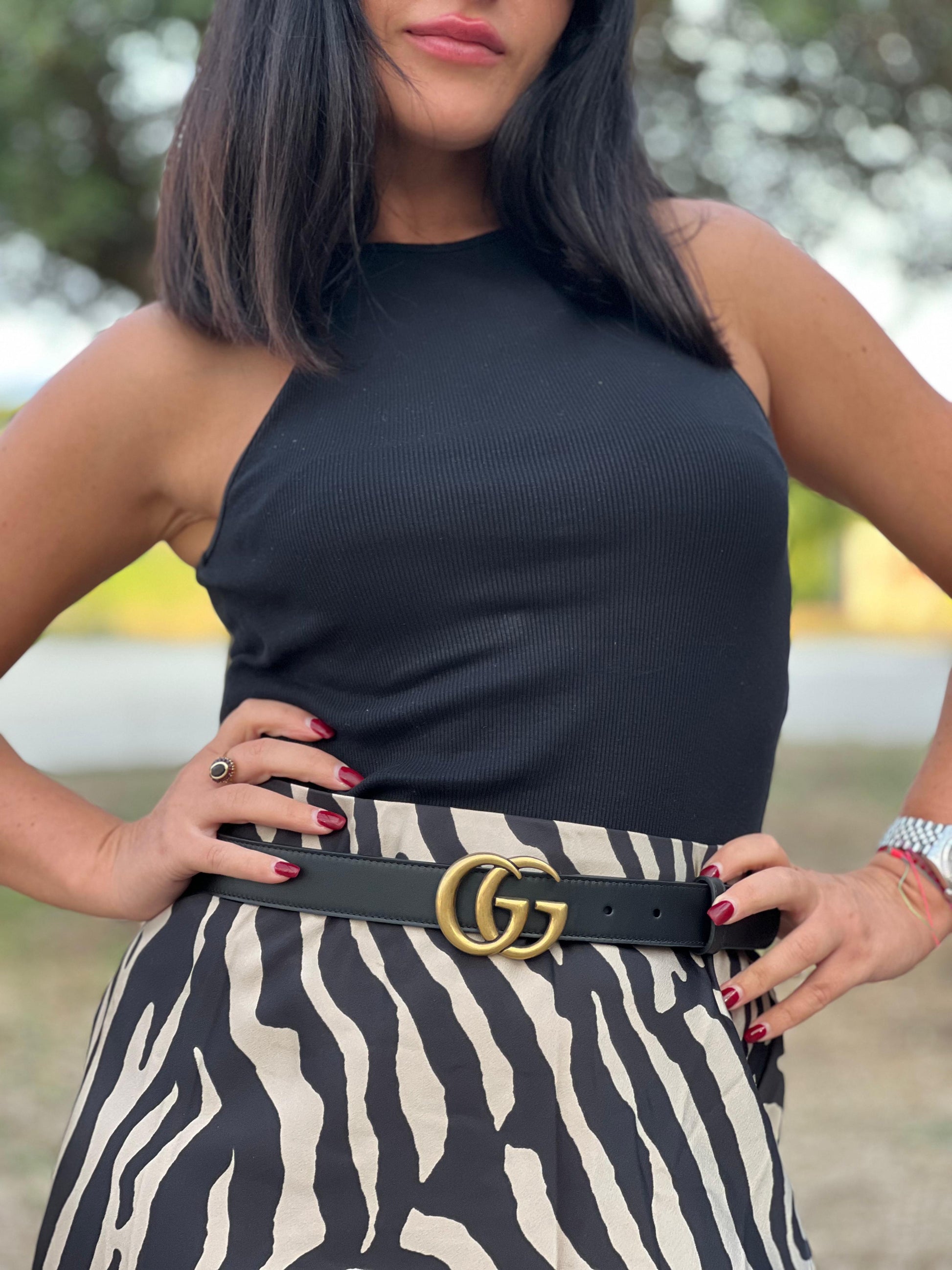 Gucci Marmont Cintura Gucci Vestito Gucci Cintura Con Fibbia GG